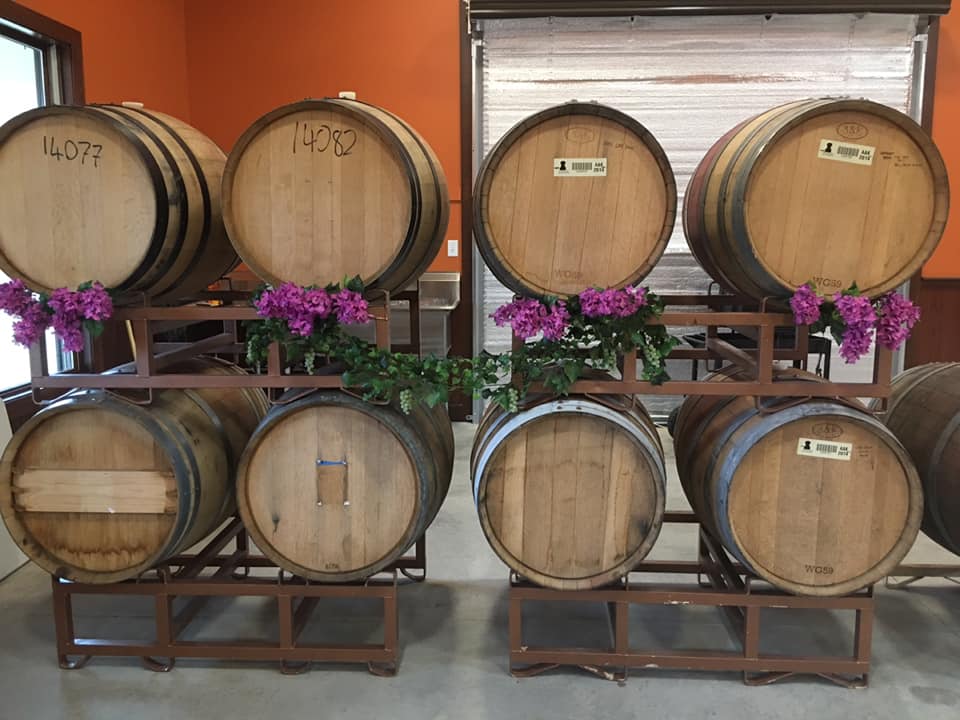 Wine barrel tasting room