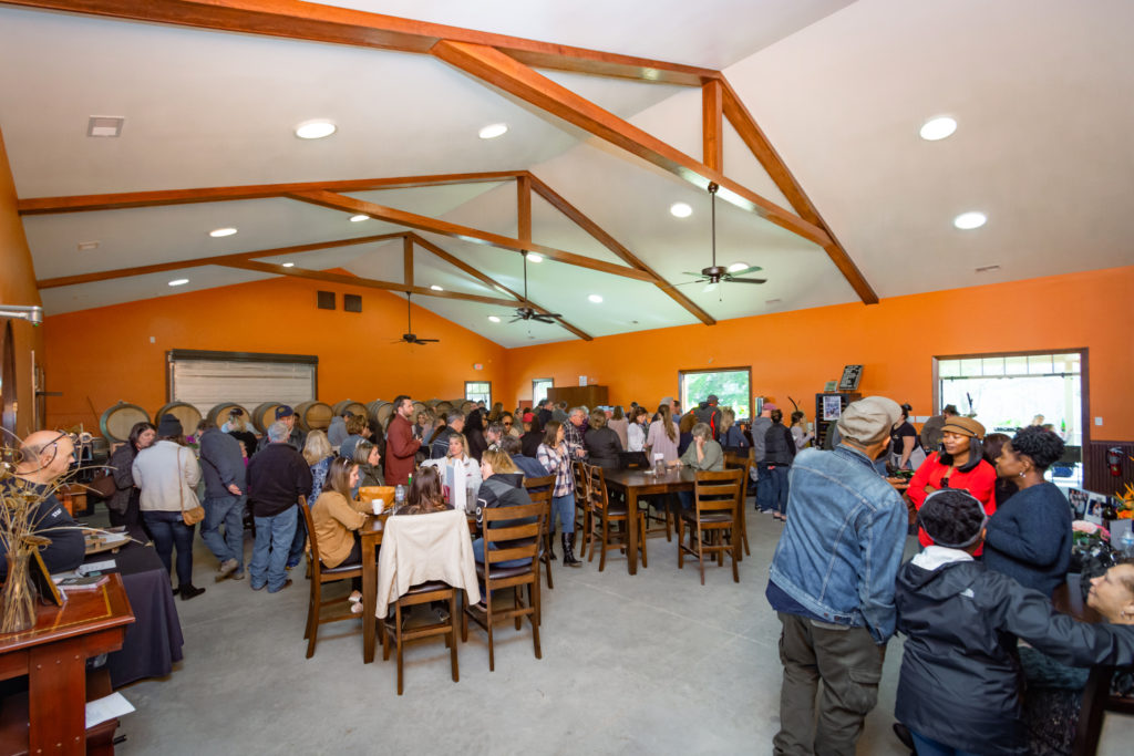 Castle Glen Winery Tasting Room with people