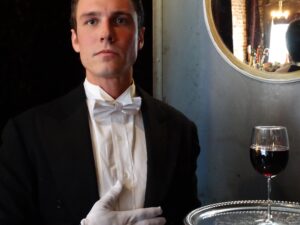Waiter with wine 7 C's of Wine
